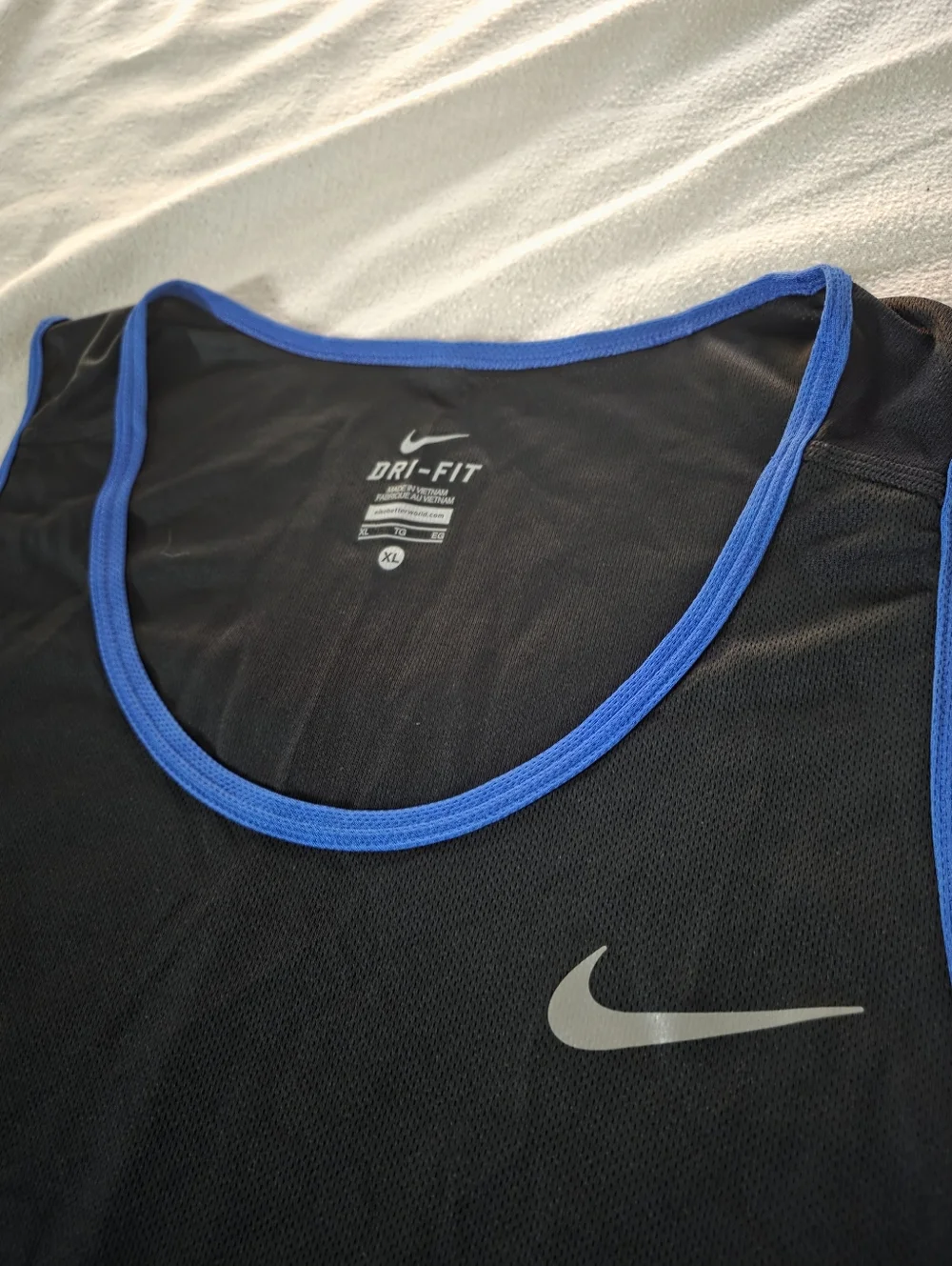 Men's Nike Racer Singlet Tank Blue Black XL NWOT